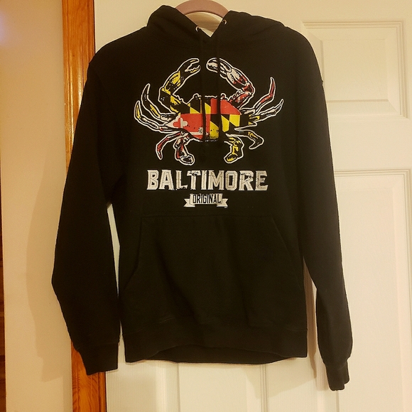 Baltimore Maryland black pullover hoodie - Picture 1 of 2